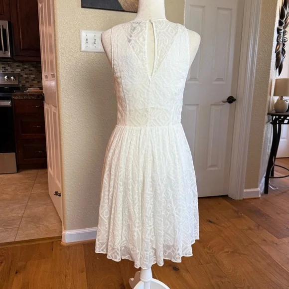 NWT Rebecca Minkoff Trixie Dress White Embroidered Sheer Partially Lined Sz 4 - Picture 7 of 16